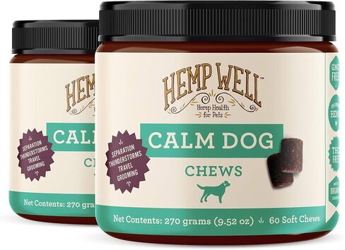 Hemp Well Calm Soft Chews for Dogs, Organic Stress Relief for Pets, 60ct in Saudi Arabia