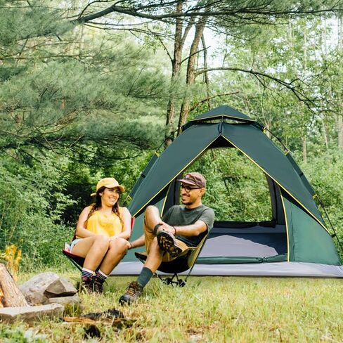 خيمة تخييم هابي ترافيل 1/2/3/4 أشخاص، خيم فورية سهلة المنبثقة للتخييم، خيمة تخييم عائلية أوتوماتيكية مقاومة للماء، خيمة سهلة الإعداد، خيمة محمولة مقاومة للرياح للتخييم والمشي لمسافات طويلة والسفر in Kuwait