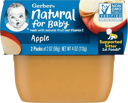 Gerber Apple Puree Baby Food, 2 Oz, 2 Ct in Saudi Arabia