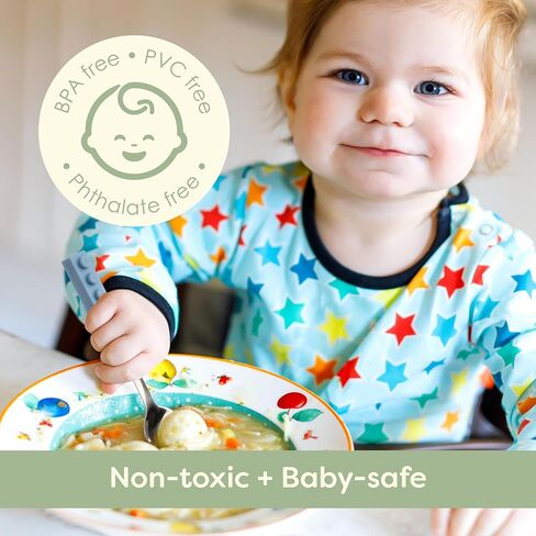 طقم أواني الأطفال الصغار من الفولاذ المقاوم للصدأ | أدوات فضية للتعلم الذاتي 9 قطع من شركة UpwardBaby | مقبض سيليكون متشابك للمدرسة سهلة الإمساك | سكين ملاعق 3 شوك خالية من البيسفينول A للأطفال in Kuwait