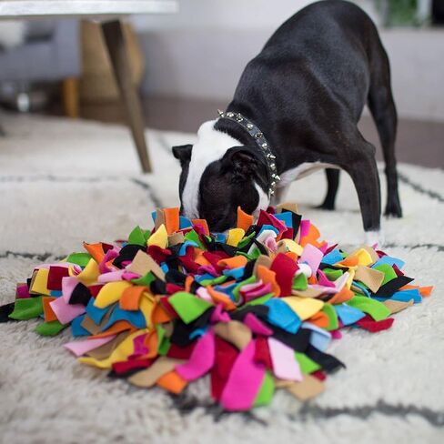 اي هارت دوجز بساط سنيف ديجي سنافل للكلاب - العاب ممتعة للكلاب لتعزيز التحفيز الذهني - احجية طعام الكلاب التفاعلية - الوان قصاصات ورقية 12 انش × 12 انش in Kuwait