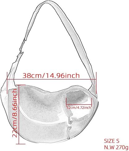 حقيبة حمل للكلاب الصغيرة والقطط من ابيبيزي، حقيبة شبكية جيدة التهوية بدون استخدام اليدين حتى 5 باوند، هدية in Kuwait