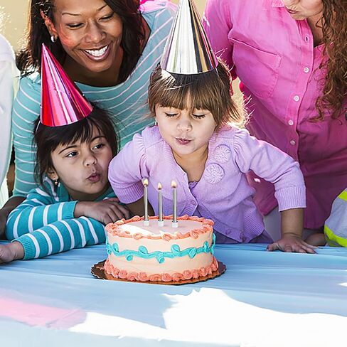 6Pcs Silver Long Thin Birthday Candles for Cake, 5.1 Inch Cake Candles, Wedding Decorations, Birthday Parties ，Cake Decorations，Party Candles, Sparkler Candles in Kuwait