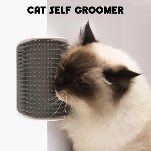 PETCHOY Cat Self Groomer، 2 فرشاة للعناية بالقطط، خدش جرو القطط، أدوات تزيين زوايا الحائط، فرشاة ناعمة للعناية بالقطط، أمشاط تدليك الجرو in Kuwait