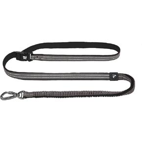 KRUZ PET KZV2072-08M 6 FT Bungee Leash – Wearable Jogging Leash – Over The Shoulder Hands Free Leash – Strong Reflective Heavy Duty Safety Leash with Locking Carabiner Clip, Medium, Orange
