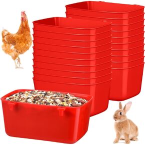 Zhehao 20 Pcs Poultry Water Cups Chicken Waterer Cups 18 oz, Red in Kuwait