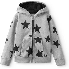 NUNUNU Zip Hoodie, Unisex Cotton Zipper Warm Top Layer for Girls and Boys 0-14 Years
