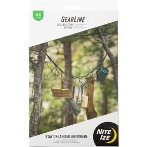 Nite Ize GearLine Hanging Organization System - Gear Ties for Camping, Hiking & Outdoor Activities - Webbing Line with S-Biner Clips & Bendable Gear Ties - Camping Gear Organization - Multicolor in Kuwait