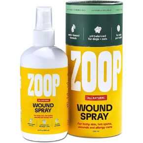 ZOOP Itch Relief Spray for Dogs, Cats - Wound Care & Hot Spot Treatment for Dogs, Irritated Dry Itchy Skin, Allergy Relief, Inflammation and Atopic Dermatitis - Complete Pet Skin Repair [8 oz.] in Kuwait