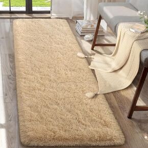 AROGAN Luxury Soft Shaggy Rugs Carpets, 3x5 Feet Bedroom Rug Indoor Plush Area Rugs for Living Room, Black Fluffy Rug for Kids Girls Playroom Dorm Room, Shag Plush Rug for Teen Room Nursery Decor