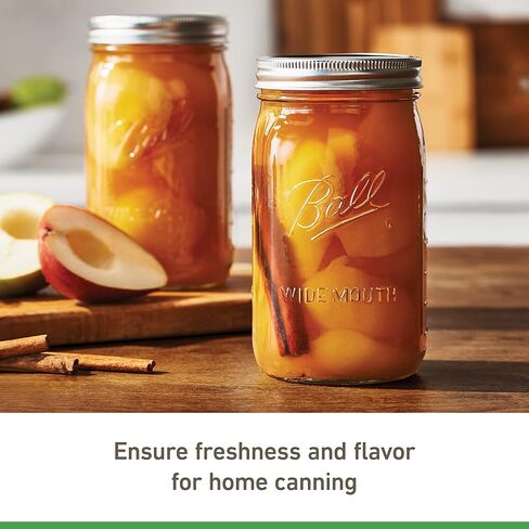 Ball Wide Mouth Quart (32 oz.) Mason Jars with Lids and Bands, for Canning and Storage, 8 Count & Wide Mouth Pint (16 oz.) Mason Jars with Lids & Bands, for Canning or Drinkware, 8 Count in Kuwait