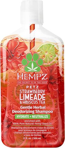 غسول شامبو للكلاب من هيمبز بيتز - الأناناس الحلو والبطيخ بالعسل - إصدار محدود للحيوانات الأليفة مضاد للحساسية، مرطب لتخفيف الحكة للبشرة الجافة والحساسة والمعرضة للحساسية - 17 أونصة سائلة in Kuwait