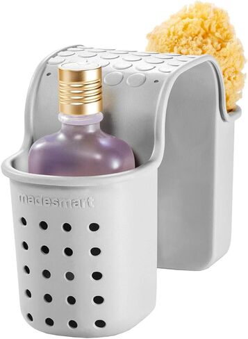 سرج حوض الاستحمام ذو جيبين من شركة ماديسمارت | مجموعة الحمام | مقصورتين | تخزين إضافي للألعاب والصابون والشامبو | يتم تعليقه على جانب الحوض | مادة ناعمة الملمس تمنع الانزلاق | خالية من البيسفينول in Kuwait