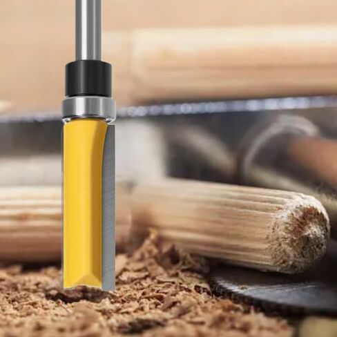 Tshiwort 16 قطعة لقم توجيه، 4 لقم توجيه ذات حواف متساطحة، 4 لقم توجيه ذات حواف متساطحة، مع 5 محامل، 1 كم عمود، قطعتان من رؤوس مفك البراغي السوداء لقطع المواد الخشبية in Kuwait