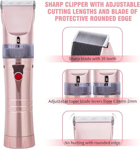 Satoha AUDOC Professional Fur Clipper for Dogs, Low Performance Dog Clipper for Thick, Heavy Grooming Trimmer with Protective Combs for Dogs, Cats and Other Animals in Kuwait