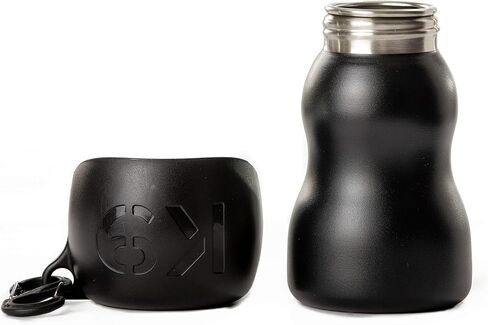 اتش 2 او 4 كي 9 زجاجة مياه من الستانلس ستيل K9 (9.5 اونصة، اسود غير لامع) in Kuwait