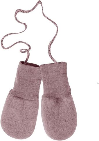 Ecoable Baby Thumbless Mittens: Organic Merino Wool Snow Gloves with String in Kuwait