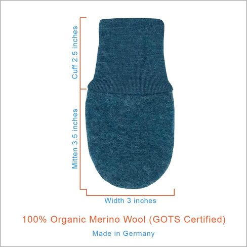 Ecoable Baby Thumbless Mittens: Organic Merino Wool Snow Gloves with String in Kuwait