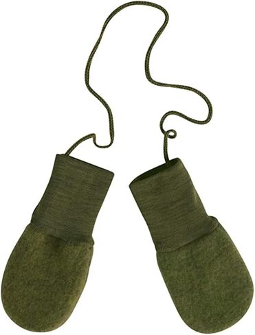 Ecoable Baby Thumbless Mittens: Organic Merino Wool Snow Gloves with String in Kuwait
