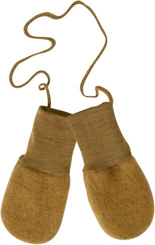 Ecoable Baby Thumbless Mittens: Organic Merino Wool Snow Gloves with String in Kuwait