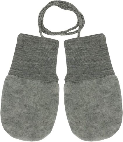 Ecoable Baby Thumbless Mittens: Organic Merino Wool Snow Gloves with String in Kuwait