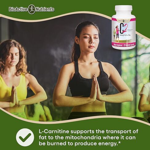 مغذيات حيوية نشطة C2-Chromium Picolinate مع L-Carnitine للمساعدة في استقلاب الدهون والكربوهيدرات - 120 كبسولة نباتية - بدون مواد حافظة in Kuwait