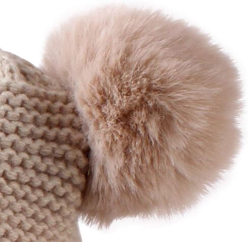 Baby Kids Winter Warm Knit Crochet Beanie Hat Hair Ball Hat in Kuwait