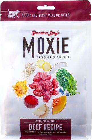 جراندما لوسي طعام للكلاب باللحم البقري المجفف بالتجميد من موكسي 8 اونصة in Kuwait