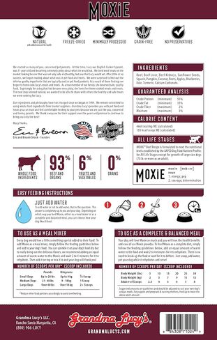 جراندما لوسي طعام للكلاب باللحم البقري المجفف بالتجميد من موكسي 8 اونصة in Kuwait