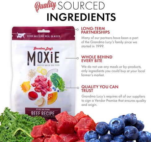 جراندما لوسي طعام للكلاب باللحم البقري المجفف بالتجميد من موكسي 8 اونصة in Kuwait