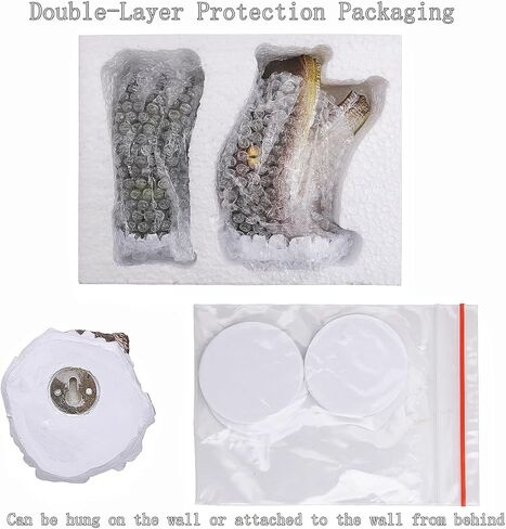 3D Dinosaur Wall Sculpture Set - Lifelike 3D Wall Sculpture Set for Kids' Bedrooms & Home Decor - Realistic Dino Head, Claws, and Eyes - Ideal Gift for Dino Enthusiasts with Gift Box Packaging in Kuwait