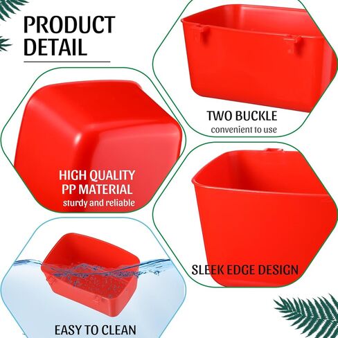 Zhehao 20 Pcs Poultry Water Cups Chicken Waterer Cups 18 oz, Red in Kuwait
