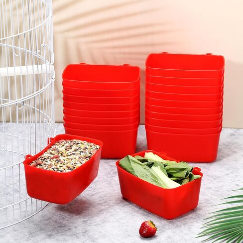 Zhehao 20 Pcs Poultry Water Cups Chicken Waterer Cups 18 oz, Red in Kuwait