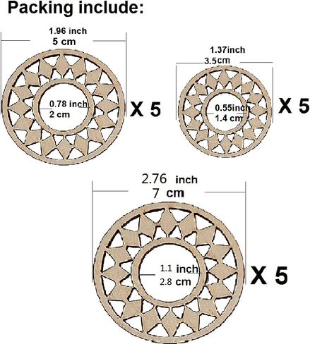 10 PCS Wood Crystal Ball Stand for 20 - 100 mm Sphere, Wooden Sphere Holder, Crystal Ball Display, Crystal Stand, Egg Rocks Stand (Round 5S+5M) in Saudi Arabia