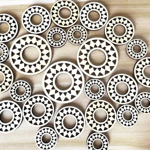 10 PCS Wood Crystal Ball Stand for 20 - 100 mm Sphere, Wooden Sphere Holder, Crystal Ball Display, Crystal Stand, Egg Rocks Stand (Round 5S+5M) in Saudi Arabia