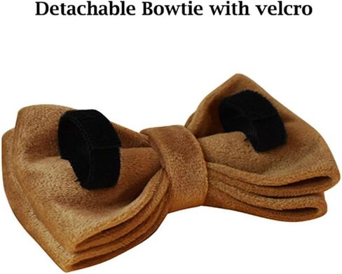 Bowtie Dog Collar, Soft & Comfy Velvet Dog Bow tie Collar, Detachable and Adjustable Dog Collars for Small Medium or Large Dogs and Cat with Safety Metal Buckle(Peacock Green, 10.62"-16.14") in Kuwait