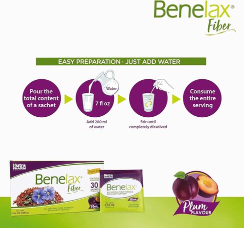 منظم معوي من بينيلاكس، 30 كيس | ينظم ويحفز العبور المعوي، يمنع ويحارب الإمساك المزمن، يحسن توازن البكتيريا المعوية، 0.18 اونصة من الفايبر لكل وجبة. in Kuwait