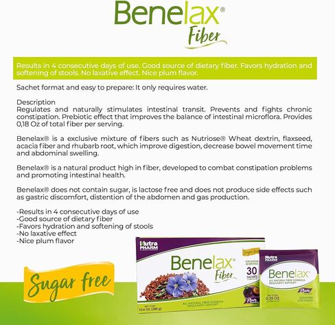 منظم معوي من بينيلاكس، 30 كيس | ينظم ويحفز العبور المعوي، يمنع ويحارب الإمساك المزمن، يحسن توازن البكتيريا المعوية، 0.18 اونصة من الفايبر لكل وجبة. in Kuwait