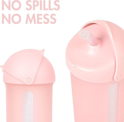 Boon Swig Insulated Silicone Straw Sippy Cup - Flip Top Spill Proof Toddler Straw Cups - Baby and Toddler Feeding Supplies - Baby Travel Essentials - 9 Oz - Mint in Kuwait
