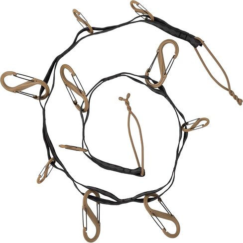 Nite Ize GearLine Hanging Organization System - Gear Ties for Camping, Hiking & Outdoor Activities - Webbing Line with S-Biner Clips & Bendable Gear Ties - Camping Gear Organization - Multicolor in Kuwait