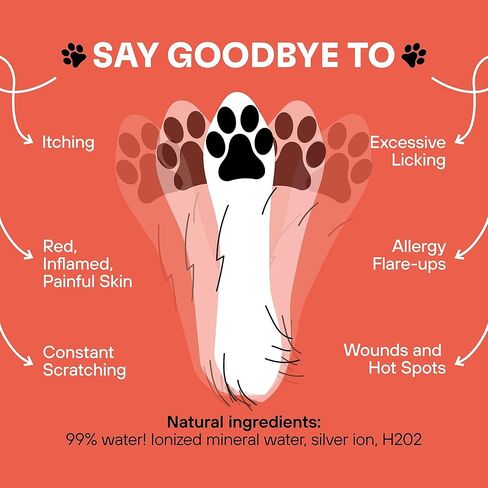 ZOOP Itch Relief Spray for Dogs, Cats - Wound Care & Hot Spot Treatment for Dogs, Irritated Dry Itchy Skin, Allergy Relief, Inflammation and Atopic Dermatitis - Complete Pet Skin Repair [8 oz.] in Kuwait