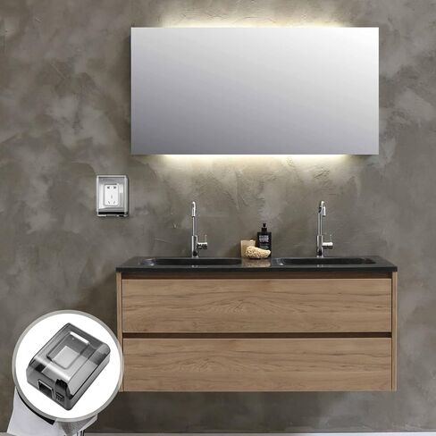 صندوق أمان الطفل مزود بغطاء شفاف مزود بمقبس كهربائي حامي الطفل مقاوم للمطبخ سهل التركيب باللون الأسود، مقاس 9.7 سم × 12.7 سم in Kuwait