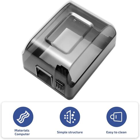 صندوق أمان الطفل مزود بغطاء شفاف مزود بمقبس كهربائي حامي الطفل مقاوم للمطبخ سهل التركيب باللون الأسود، مقاس 9.7 سم × 12.7 سم in Kuwait