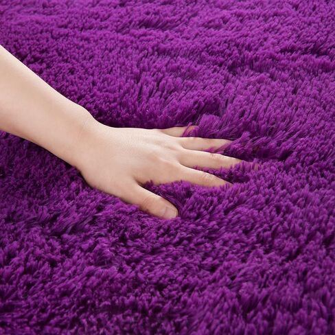 AROGAN Luxury Soft Shaggy Rugs Carpets, 3x5 Feet Bedroom Rug Indoor Plush Area Rugs for Living Room, Black Fluffy Rug for Kids Girls Playroom Dorm Room, Shag Plush Rug for Teen Room Nursery Decor in Saudi Arabia