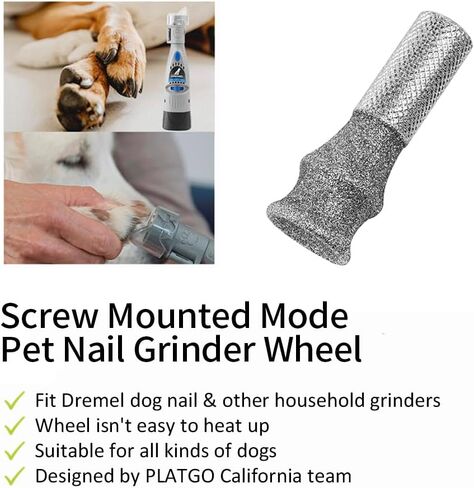 FlashA+60 Diamond Dog Nail for Dremel, Screw-Mounted Mode Nail Dremel Tool for Dogs, Especially Suitable for Long-Haired Dogs, Dremel Polishing Bits, Animals Nail Care & Home Grinder Tools in Kuwait