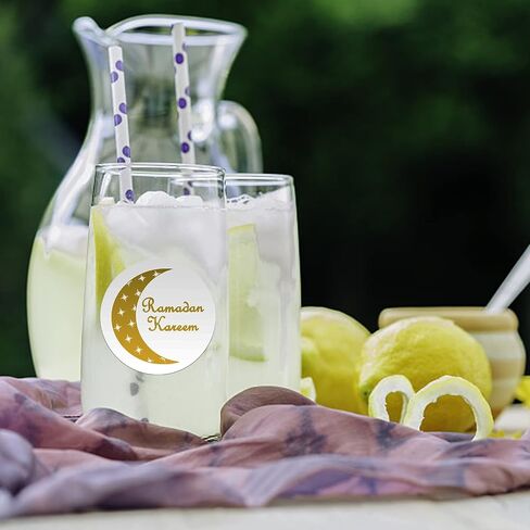 600 قطعة من ملصقات رمضان كريم، ملصقات مستديرة 1.5 انش، ملصقات عيد مبارك ذاتية اللصق، ملصقات رمضان مبارك لهدايا العيد والشنط والبطاقات والاظرف وديكورات رمضان in Kuwait