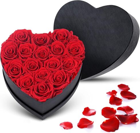 Preserved Rose Red Heart-Shaped in Kuwait