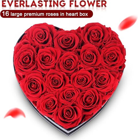 Preserved Rose Red Heart-Shaped in Kuwait