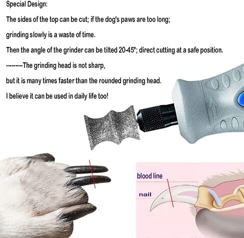 قطع مطحنة أظافر الكلاب الماسية من KITGUARD لأداة دوارة - 1/8 بوصة من دريميل أداة تشذيب أظافر الكلاب - قطعة مطحنة أظافر الحيوانات الأليفة تعمل للعناية بأظافر الحيوانات (C) in Saudi Arabia