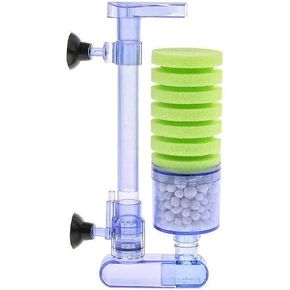 UPETTOOLS Aquarium Biochemical Sponge Filter, Ultra Quite Aquarium Air Pump Double Head Bio Sponge Fish Tank Foam Filter
